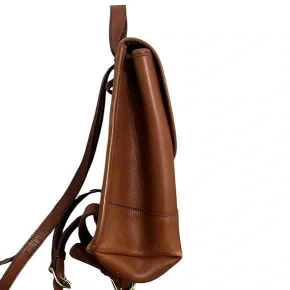 Vintage Coach Leather Mini Backpack Brown Gold Turn Lock 9960 Adjustable Straps - Picture 10 of 16